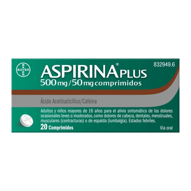 Bayer Aspirina Plus 500/50mg 20 comprimidos