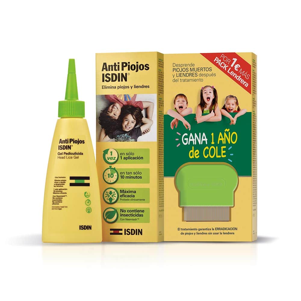 Isdin Antipiojos Gel Pediculicida con Lendrera
